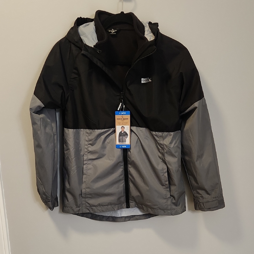 Eddie Bauer Boys 3‑in‑1‎ Jacket Size L Waterproof Winter Coat Removable Liner
